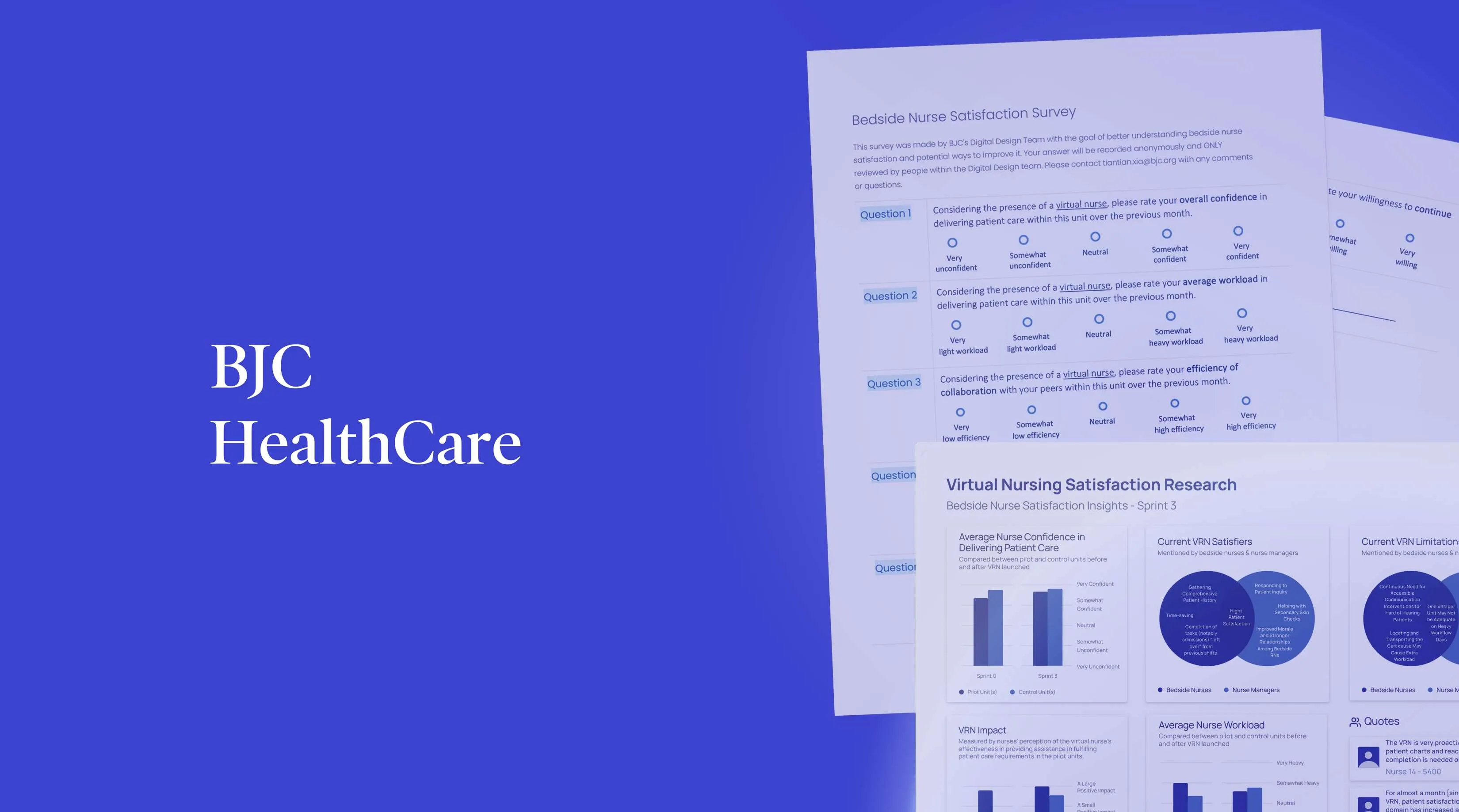 Cover image for the BJC Virtual Nursing project