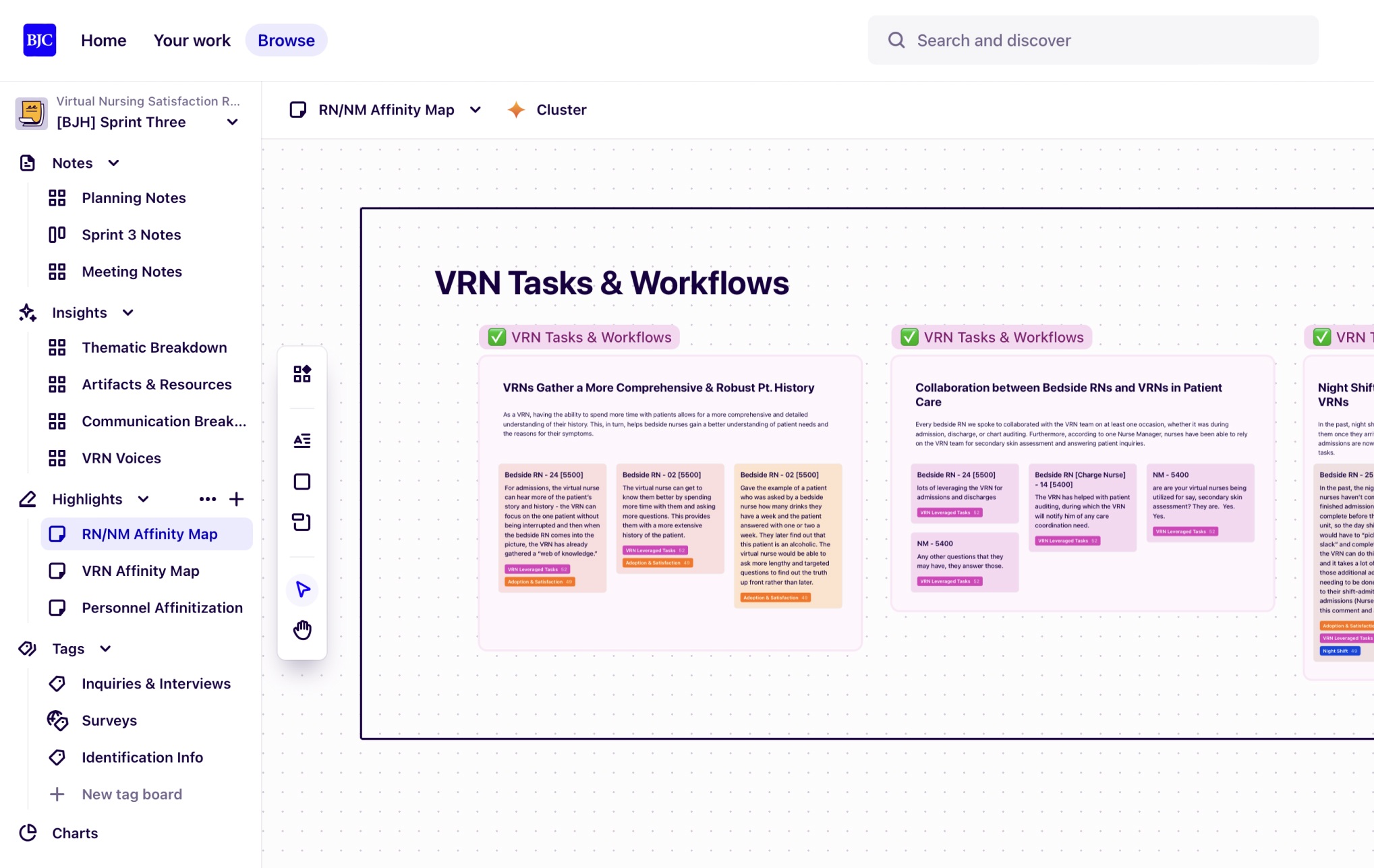 Virtual nursing example executive report